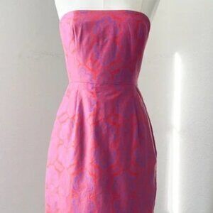 J Crew - Size 0 pink/purple paisley cocktail dress